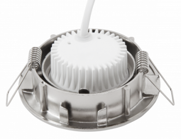 LED-Einbauleuchte 5W, 400lm, 3000K, Edelstahl gebürstet